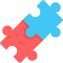 Two matching puzzle pieces indicating the match between the candidates and the company