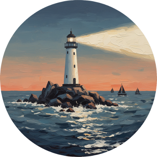 A lighthouse showing direction